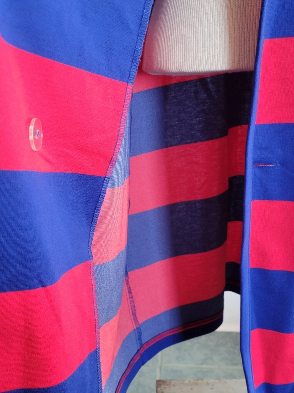 New York & Company Red & Blue Striped Blazer Dress - Picture 9 of 16